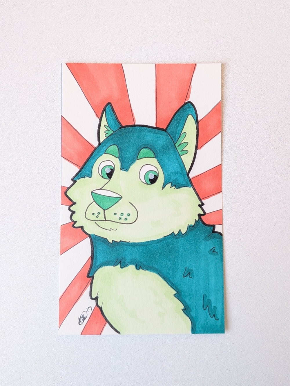 Original Dogcember Shiba Inu 3×5 Marker Illustration By Mattoodles